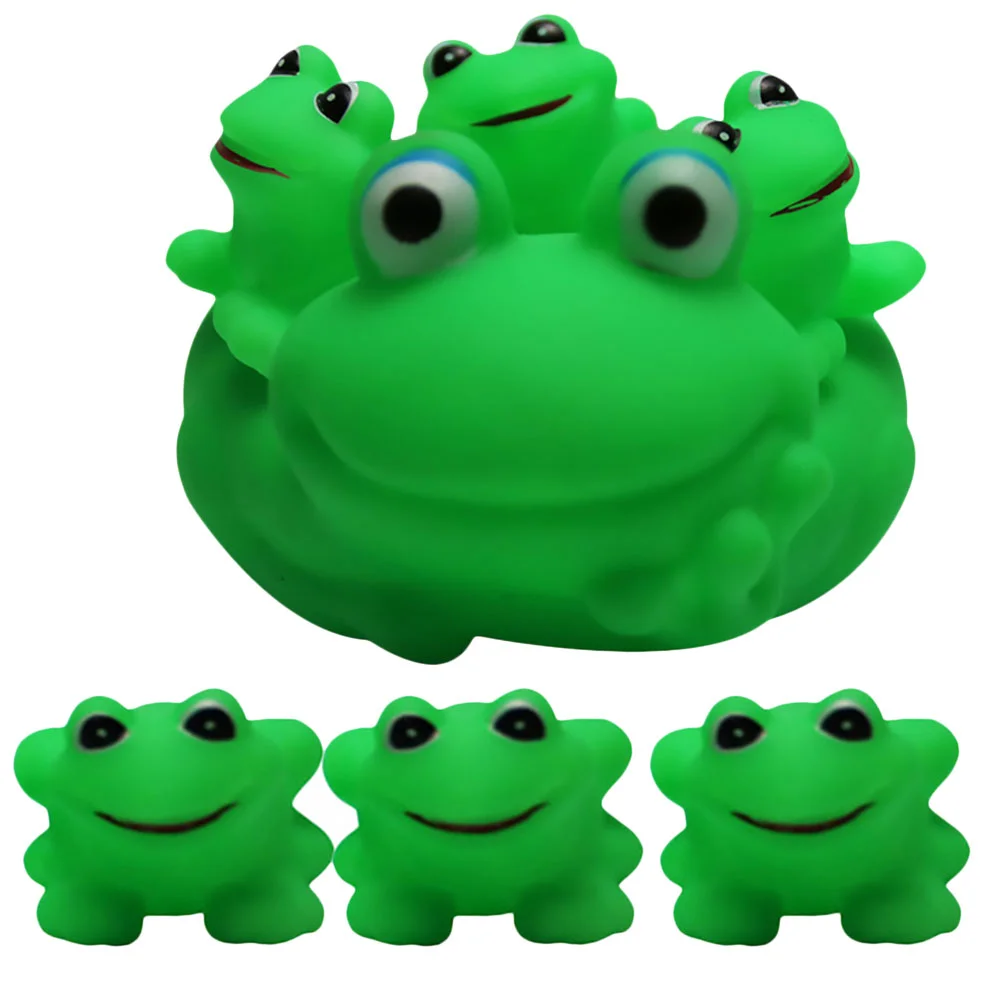 Toys 2025 Bath Babyfrogs Shower Frog Toy Kidsbathtub Toddlers Bathing Float Rubber new Mini Floating Sets Children Aking Shaped Taking