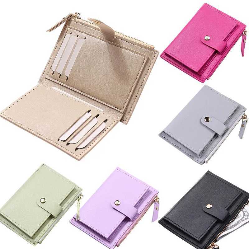 Women Fi Small Wallet Purse Solid Color PU Leather Mini Coin Purse Wallet Holder Bags Zipper Coin PurseXJ241111