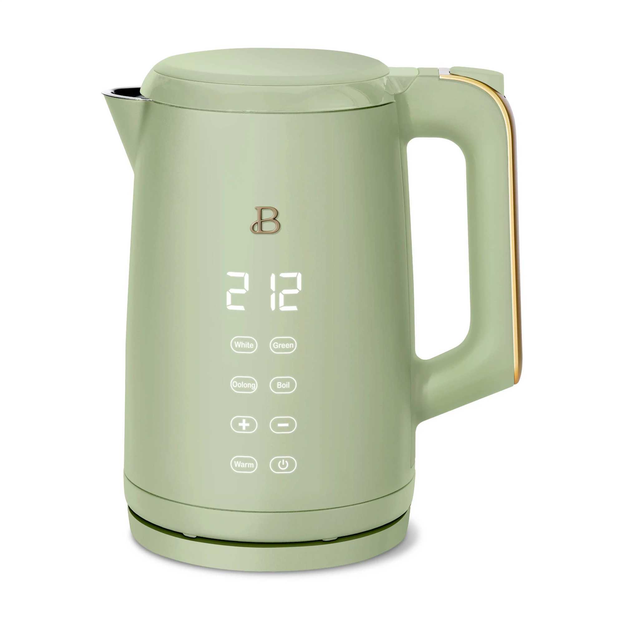 Beautif 1.7-liter electric kettle 1500 W one click activation Drew Barrymores white ice Y241102