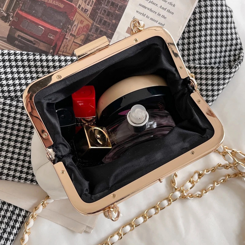 Womens Party Clutch Wedding Cross Bag Handbag Fashion Pearl Clip Bag Evening Handbag Shoulder Bag Summer Beach Bag 241031