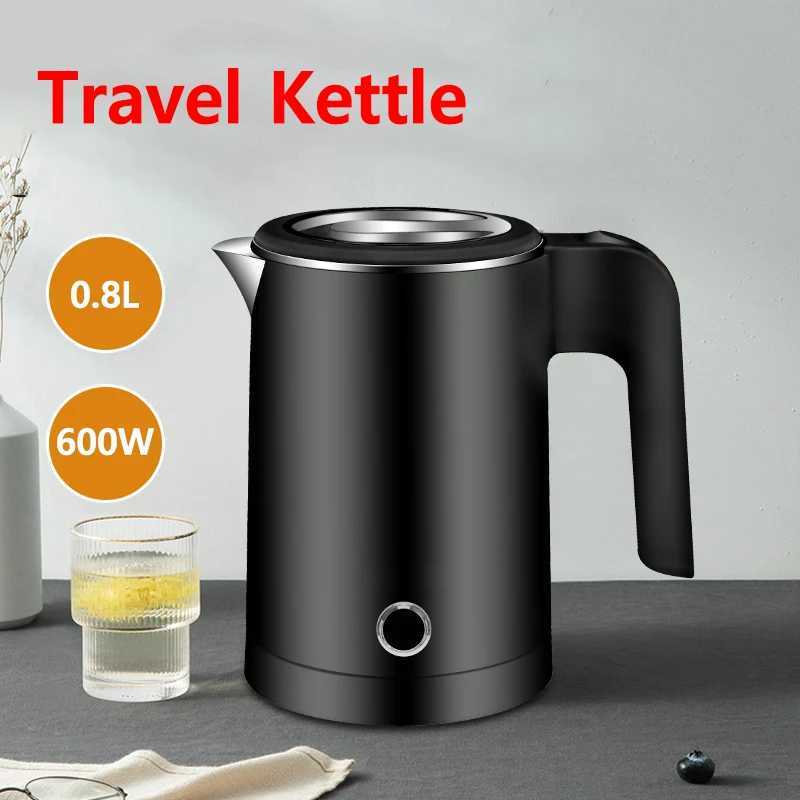 Travel electric kettle for tea and coffee 0.8L stainless steel portable kettle for hotel family travel kitchen smart kettle Y241102