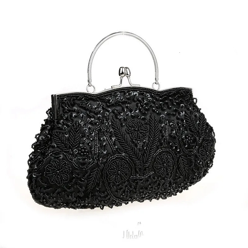 Fashion Retro Womens Evening Bag Beaded Womens Clutch Wallet Shoulder Chain Wedding Party Handbag Wallet and Handbag 241031