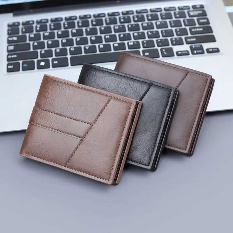 Wallet Mens PU Leather Purse for Men Wallets with Zipper Card Holder Coin Pocket Male Mey Bag ClassicXJ241111
