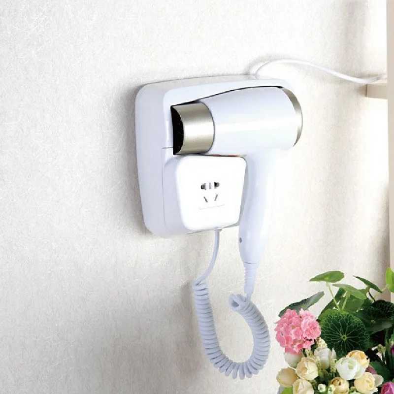 Hair Dryers Hotel Household Wall-Mounted Hair Dryer Bathroom No Need To Punch Holes For Installation 240401