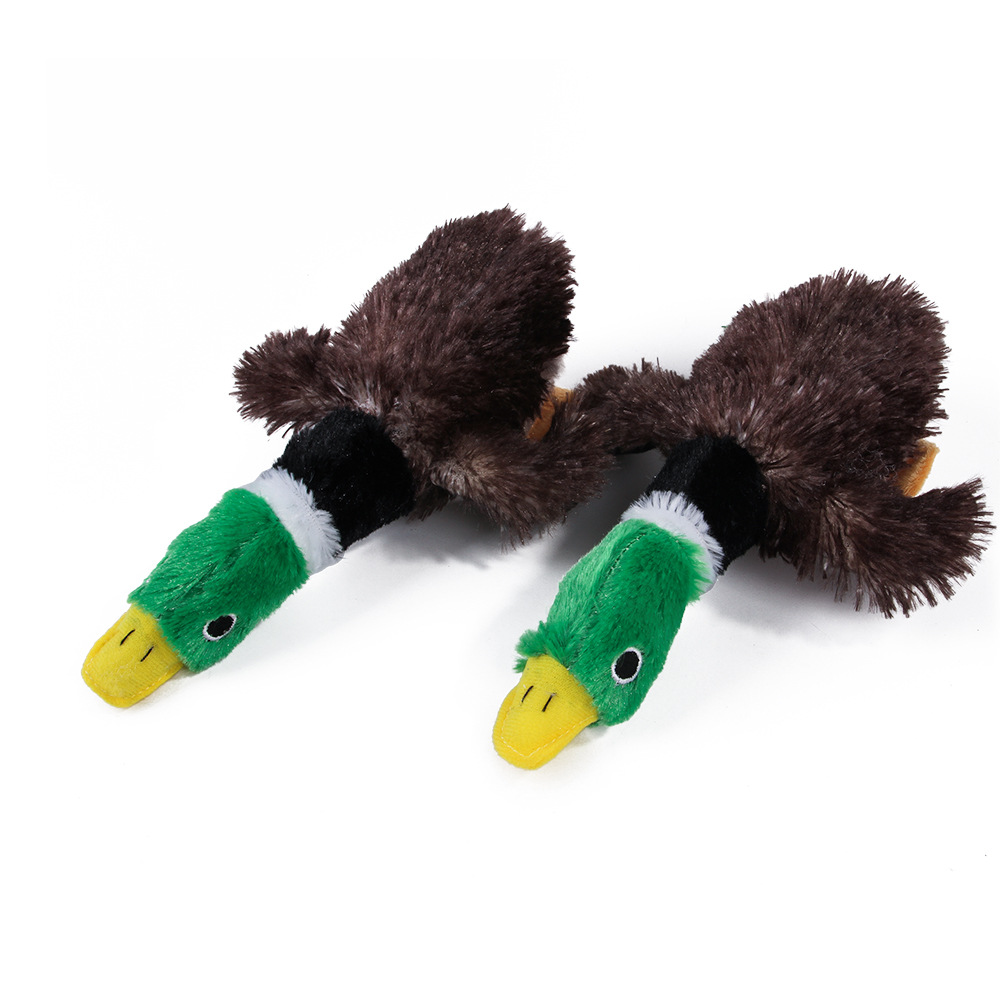 Cute Plush Simulation Duck Dog Toys Animal Squeak Puppy Chewing Toys Cat Dogs Cleaning Tooth Interactive Training Pet Supplies