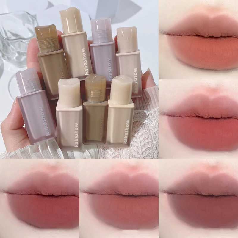 Maroon lipstick Matte Liquid lipstick Waterproof Lasting Velvet Nude Red Lip Mud Smooth Cheek Red Tone Cosmetics W241101