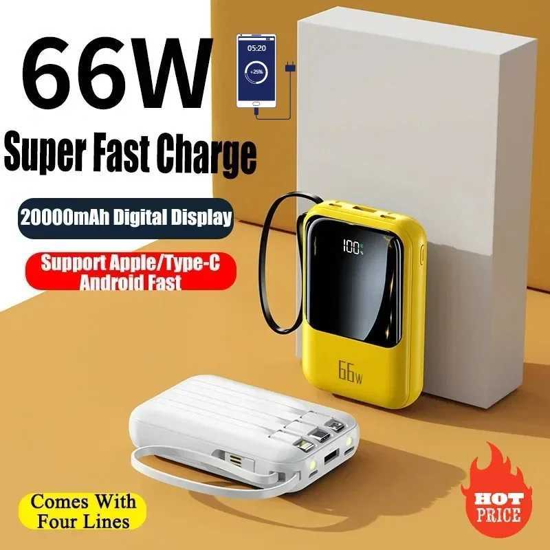 Hot Mini Power Pack 20000mAh 66W Fast Charging External Battery Charger PD 20W Flash Charging Source Box Y241104