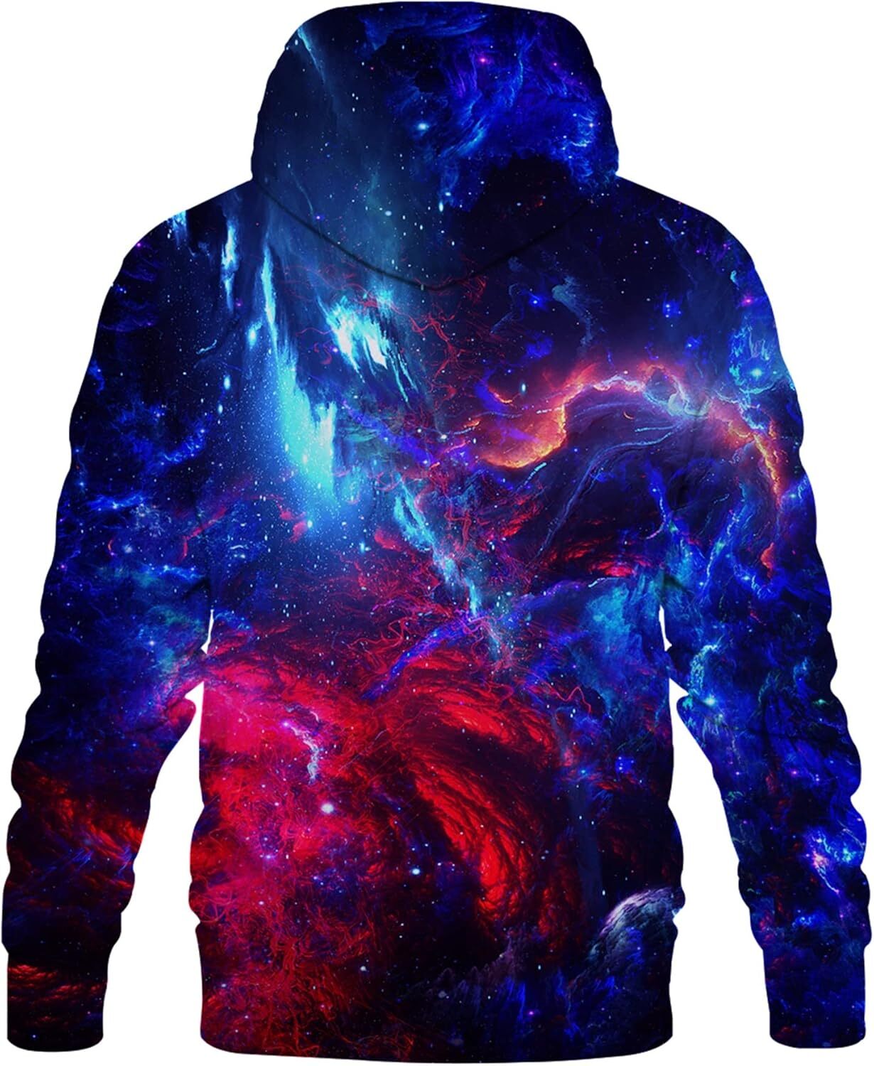 Hoodie for Mens Womens Unisex Realistic 3D Print Galaxy Pullover Hooded Sweatshirt Hoodies with Big sky Pockets Graphic Hoodies sweatshirt Pullover Lo