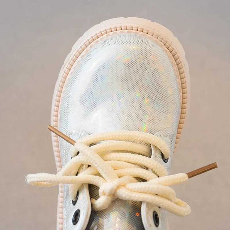 Childrens leather ankle boots girls fashionable autumn new style casual and comfortable childrens boots childrens soft sole non slip leather Botas M24