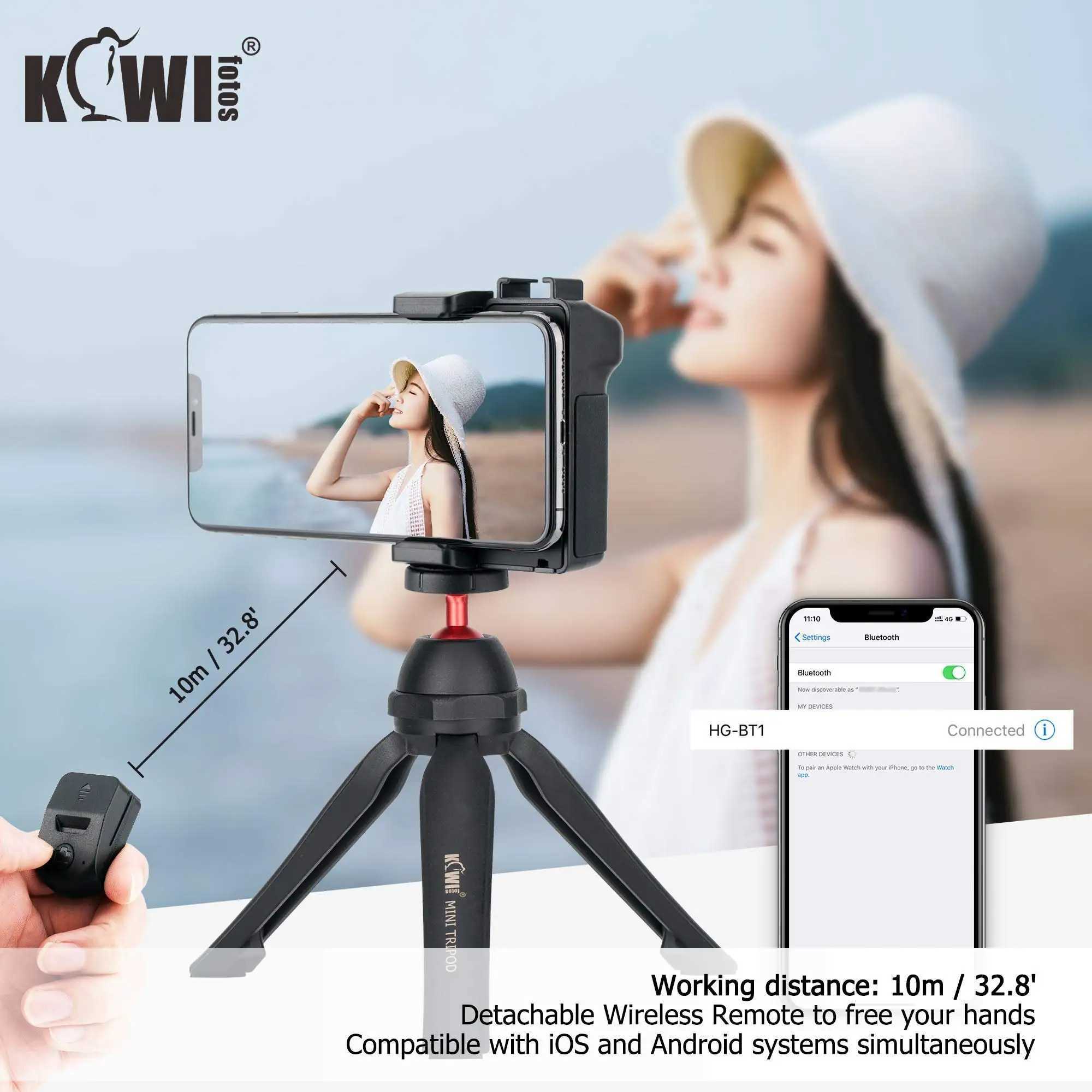 Wireless Remote Phone Grip Handheld Snapgrip iPhone Camera Hand Grip With Shutter 1/4 Screw for iPhone 15 Selfie Stick TripodLX241102