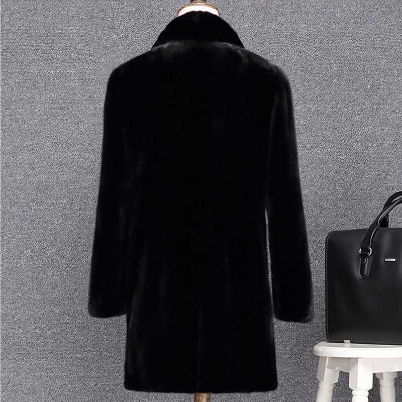 mink coat male overall mink long fur coat mink fur coat large size Haining medium and old Fur coat men jacketX241102