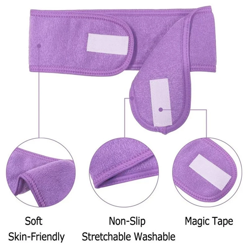 Soft Toweling Hair Accessories Girls Headbands for Face Washing Bath 2025 Makeup Hair Band new Women Adjustable SPA Facial Headband