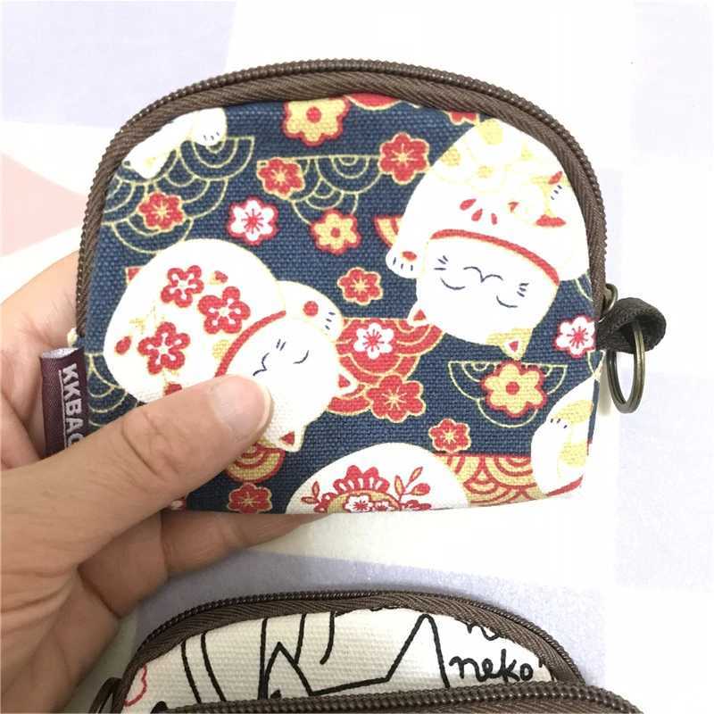 2024 Mini Bag Short Wallet Women Coin Purses Student Fi Zipper Canvas Small Purse Girls Carto Key Wallets Cute BagsXJ241111