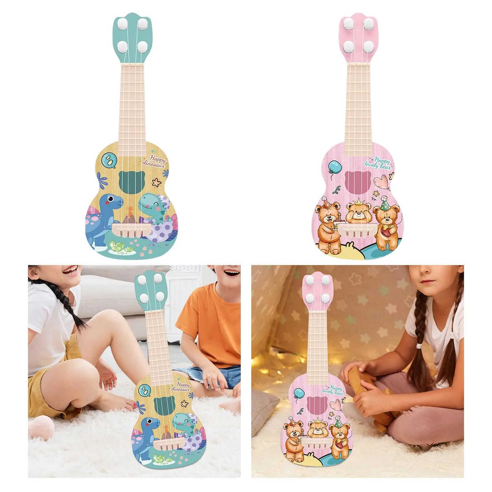 new Professional Ukulele Guitar Toy Skill Improving Portable Early Educational 4 2025 Strings Small Guitar for Boys Girls Birthday Gifts