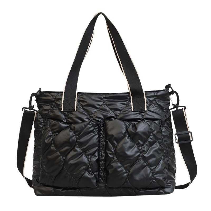 CMM Autumn Winter New Cotton Clothing Bag Embroidery Thread Space Cotton Crossbody Bag Fashion Bright Face Womens Bag Casual Handbag