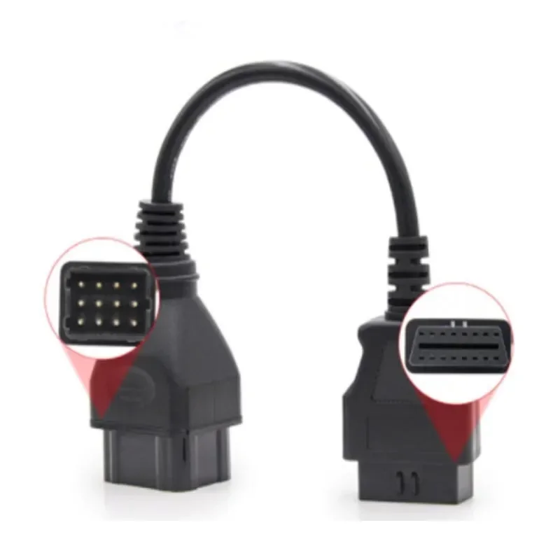 OBD For RENAULT 12 Pin 12Pin Male to OBD OBD2 OBDII DLC 16 Pin 16Pin Female For renault new 12pin cable female 2025 Connector Adapter OBD