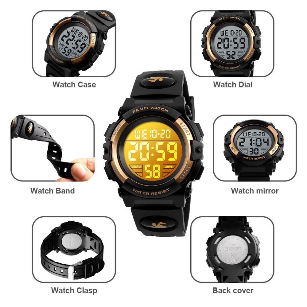SKMEI Children LED Electronic Digital 2025 Watch Chronograph Clock Sport Watches 5Bar Waterproof Kids Wristwatches For new Boys Girls