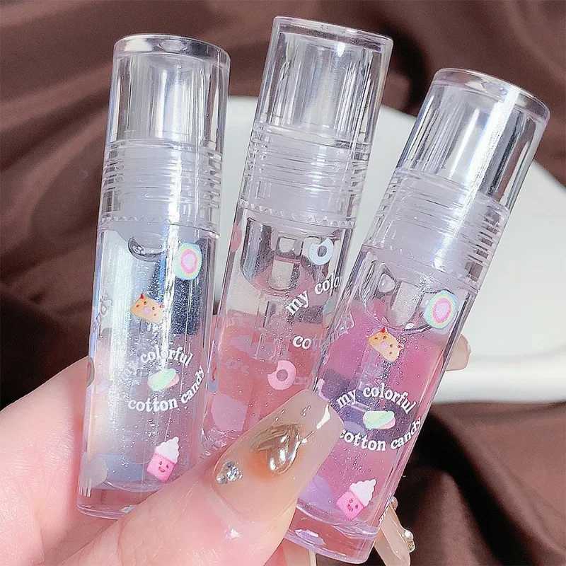 Cotton candy transparent lipstick mirror moisturizing lipstick lasting transparent and shiny moisturizing lipstick W241101