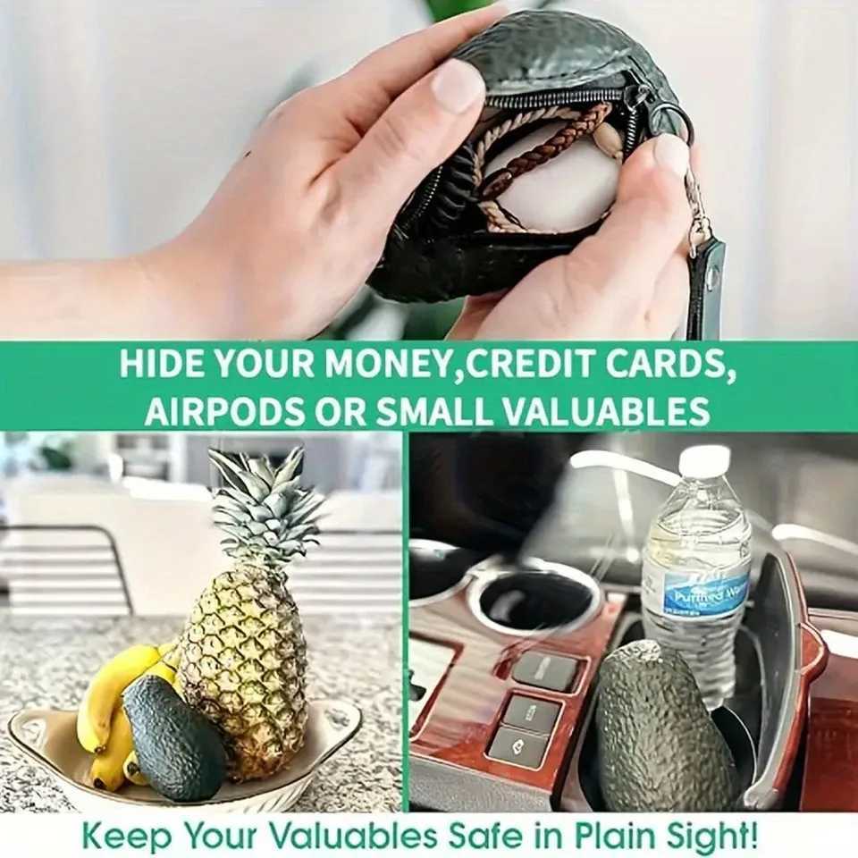 Simulated Avocado Zero Wallet Key Storage Bag Mini Coin Wallet Creative And Intering Novel Storage BagXJ241111