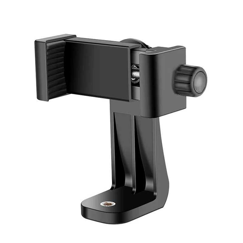 360 Degree Rotation Tripod Stand Black 1/4 threaded hole Mobile Universal Tripod Mount Cellphone Clip Holder for Cell SmartphoneLX241102