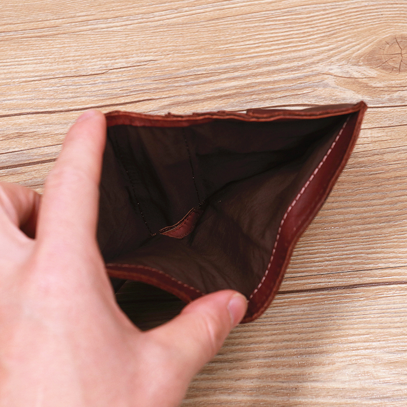 Genuine Leather Wallet For Women Men Vintage Short Slim Small Bifold Women's Purse Card Holder With Zipper Coin Pocket ID Window