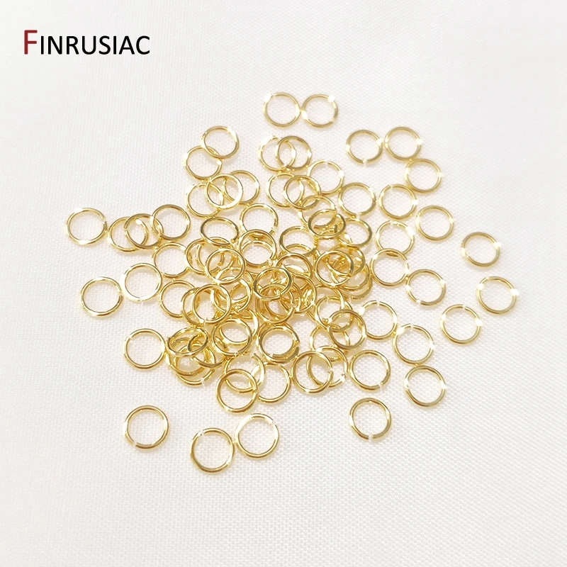 Real Gold Plated Brass Jump Rings,Wholesale Split Ring Connectors For DIY Jewelry Making Accessories Supplies Findings