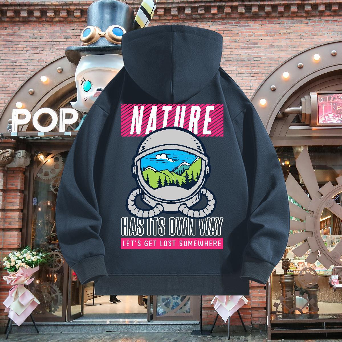 2024 Autumn Winter Men Hoodie Breathable Hooded Collar Popular Hoodie Pullover Customized Clothes Hoodie Y2K Tech Fleece