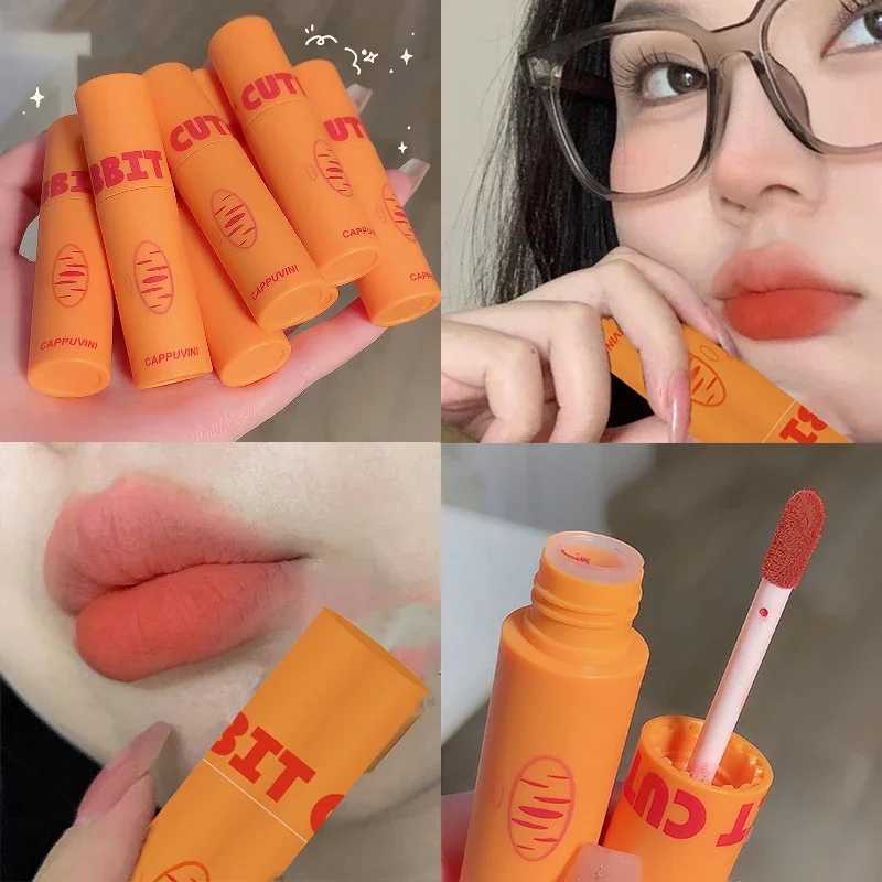 Fashion LIpglosses Matte Chocolate Liquid lipstick Waterproof Lasting Women Red Lip Color Velvet Carrot lipstick Cosmetics W241101