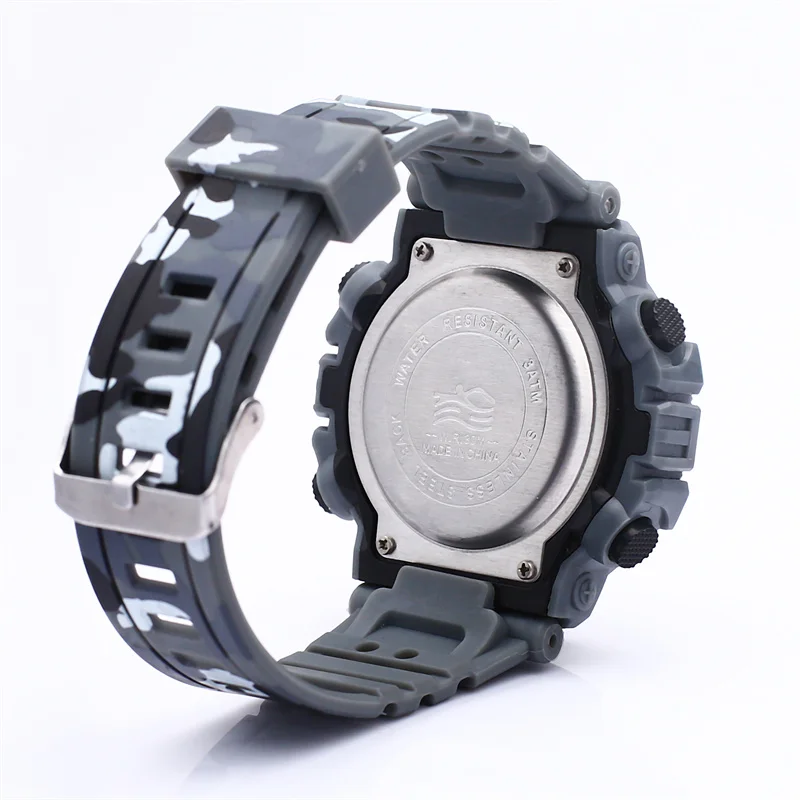 50M Waterproof Children Sports Electronic Watch Swimming LED Backlight Camouflage Green Digital new Watches 2025 for Student Boy Gift 805