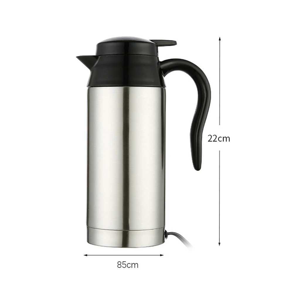 750ML 12V/24V electric heating cup kettle stainless steel kettle tea drink station wagon kettle Y241102