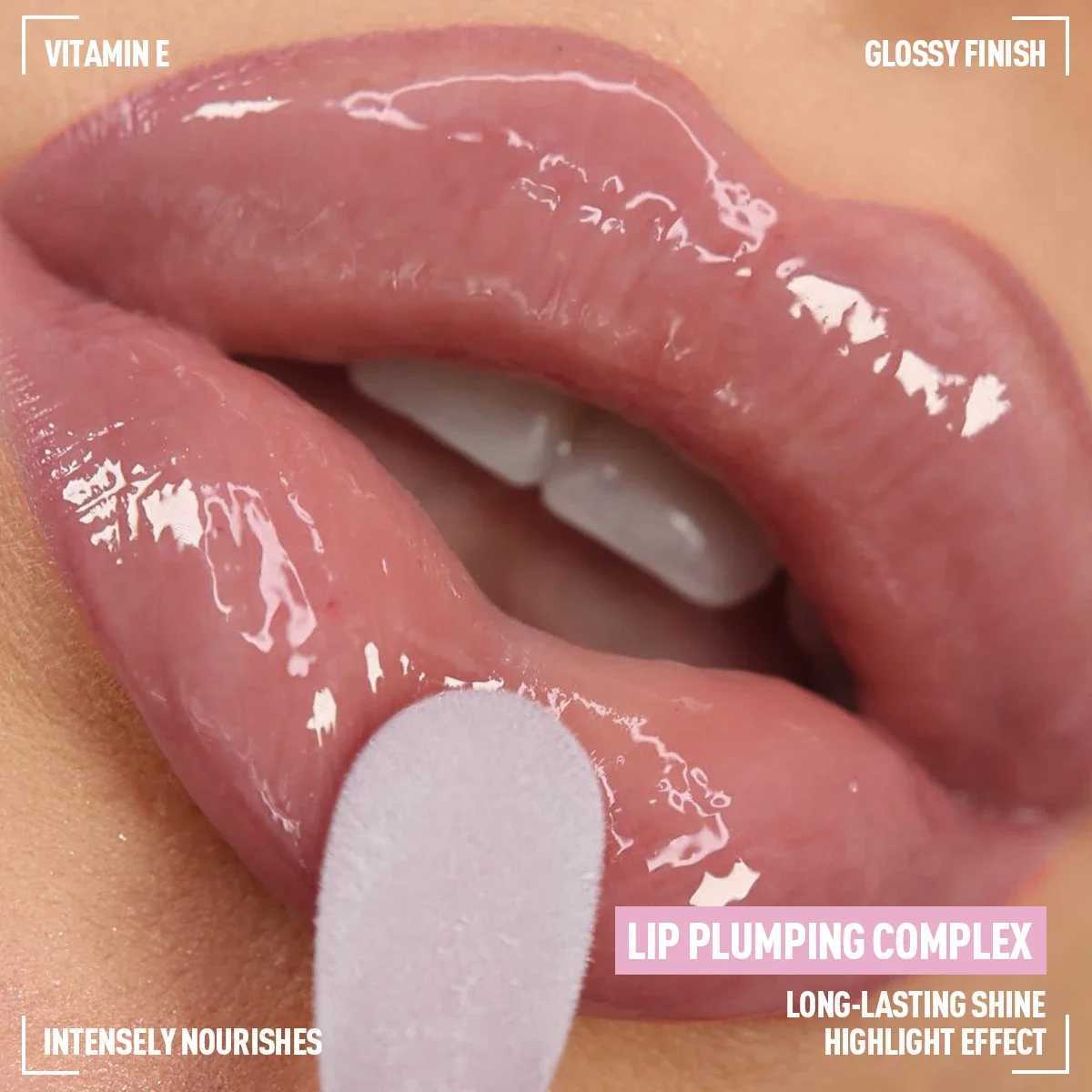 Glittering Lip Gloss Jelly Strawberry Moisturizing Fruit Lip Oil Transparent Lip Coloring gel Hose Lip Care W241101