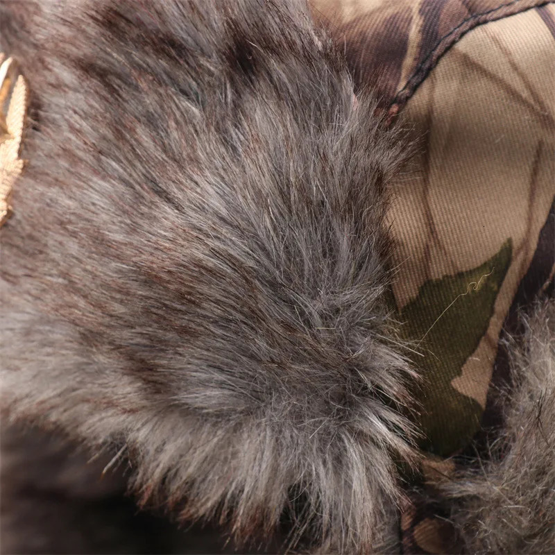 Camoland winter windproof earmuffs bomber hat mens trap hat velvet Chapka casual mens trap hat artificial fur earmuffs snow hat 241031