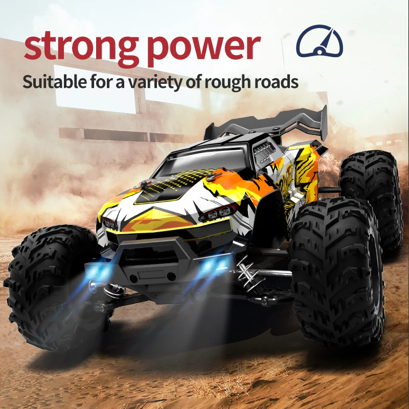 RC Car High Speed Remote Control Car LED Headlight Strong Shock-Absorbing Long Endurance With Adapt To All-Terrain 4WD Kid Toys