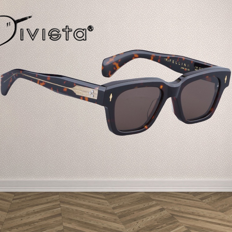 JMM Fellini Acetate Sunglasses Designer Brand Japan Style 51-21 Square Men Handmade Women Vintage Eyeglasses with Case TOP Quality High Thick Retro Vi