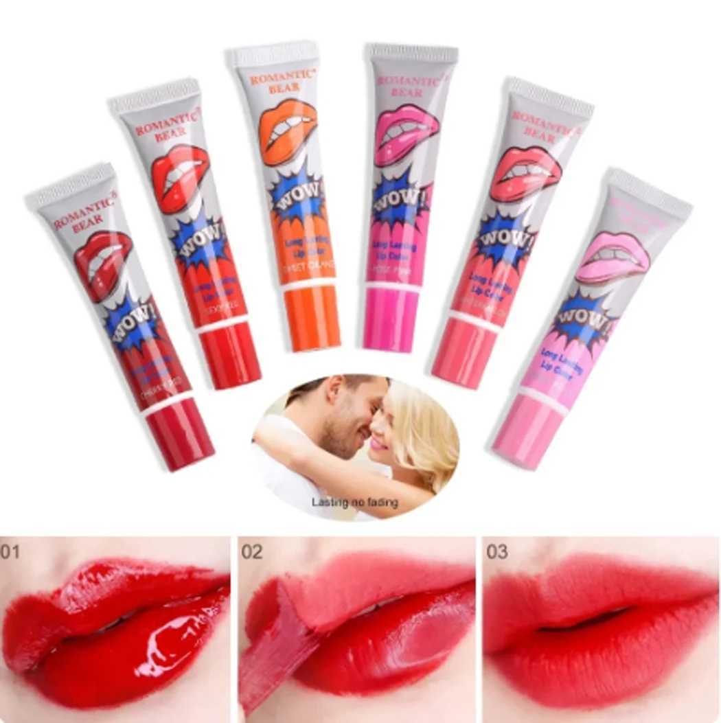 Makeup fluid lipstick gloss waterproof lasting tears lipstick ladies sexy red makeup tears pulling lips facial mask W241101