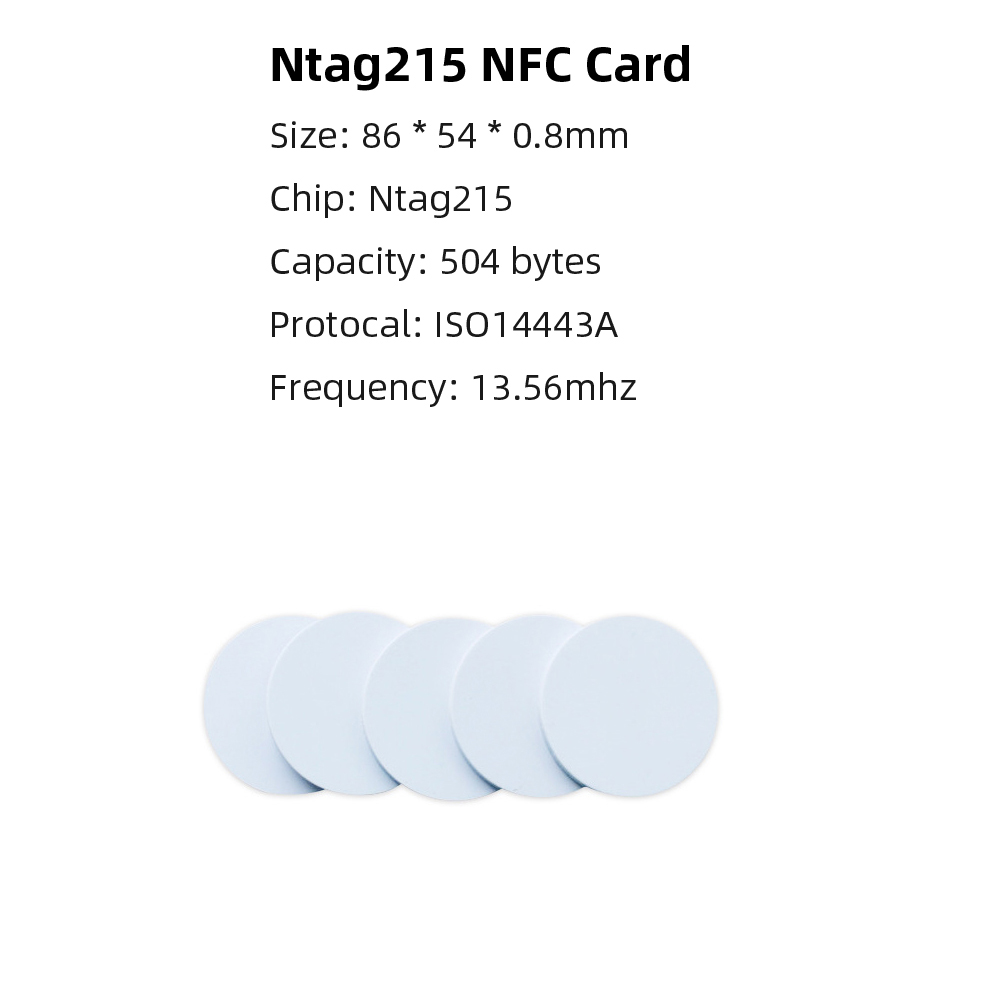 30pcs 50pcs NFC Ntag215 Card Coin TAG Key 13.56MHz NTAG 215 Universal Label RFID Ultralight Tags Labels 25 mm diameter Round Box