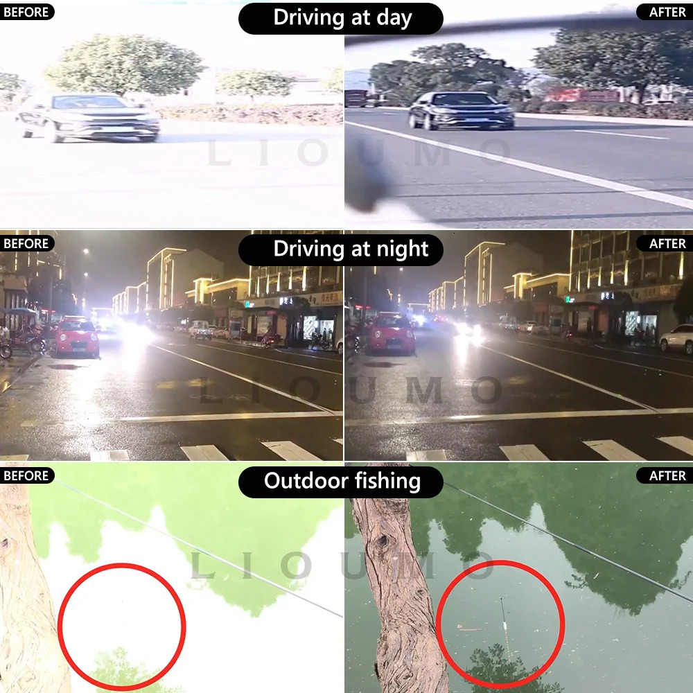 LIOUMO high-quality pochromic polarized sunglasses suitable for men women carbon fiber frames square glasses UV400 lenses 241031