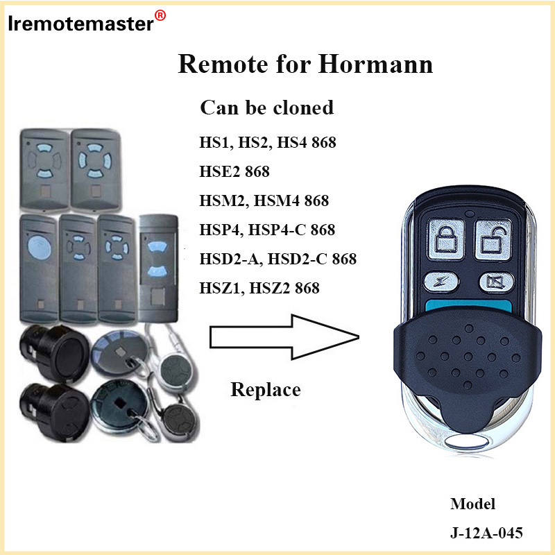 For HORMANN HSE2 HSM4 HSZ1 868 remote control HORMANN HS2 HS4 868.3MHz garage gate remote control 868MHz