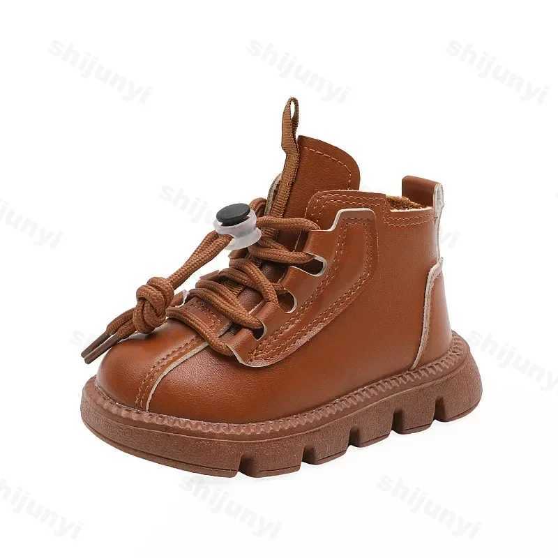 Autumn Winter Girls Boots Fashion Preschool Boys Shoes Plush Warm Baby Shoes Casual Shoes Childrens Anti slip Short Boots M241102