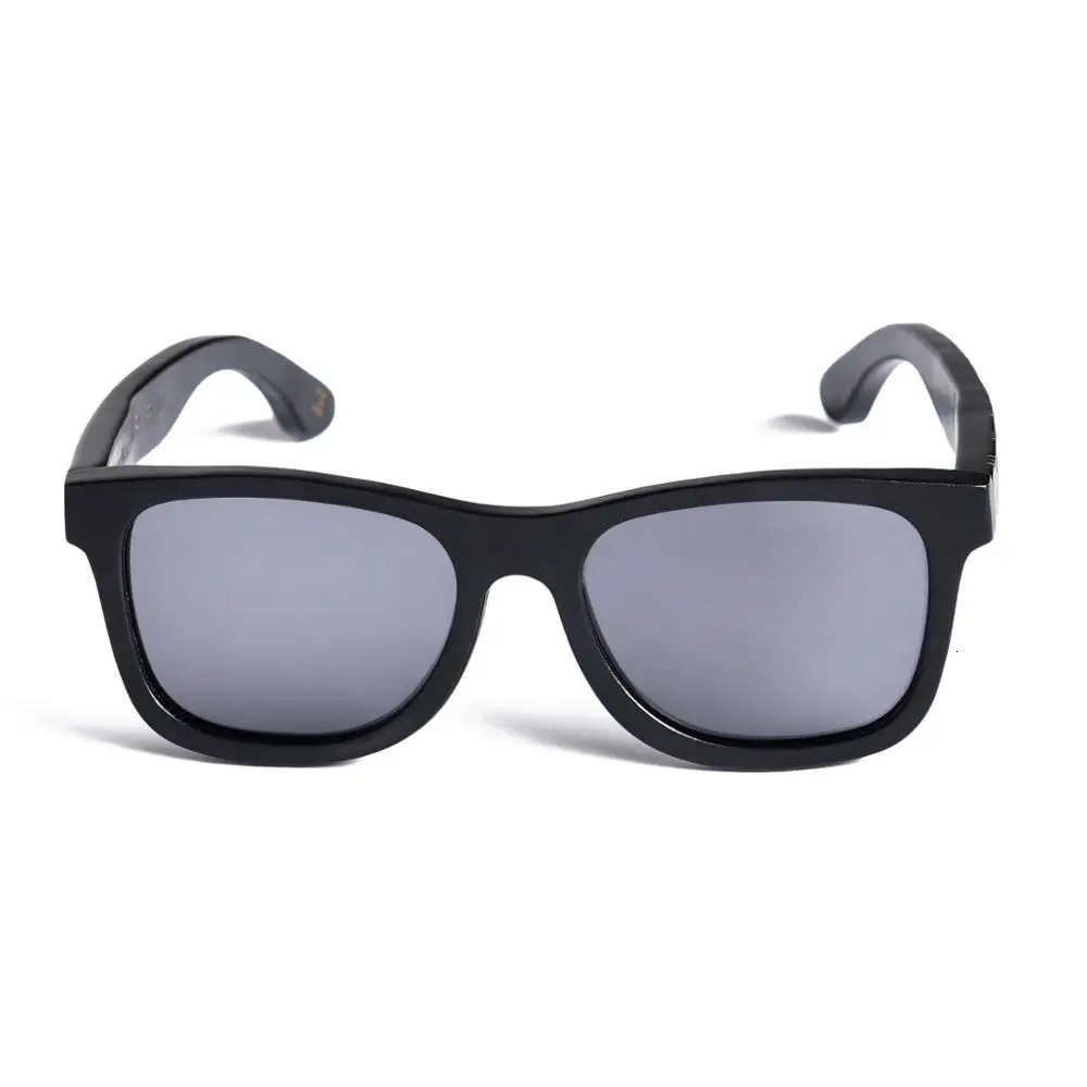 VOBOOM Wooden Sunglasses Men Black Frame Engraving Letter Handmade Polarized Lenses Eyewear VV 240321
