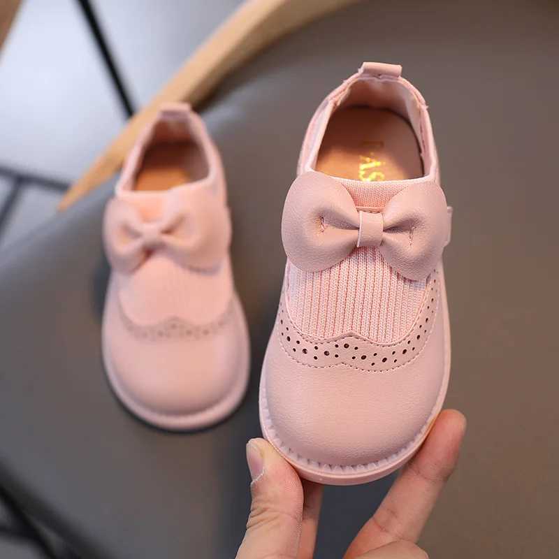 Autumn Little Girl Leather Shoes Childrens Cute Bow Patent Leather Princess Shoes Childrens Flat Shoes Childrens Sports Shoes M241102
