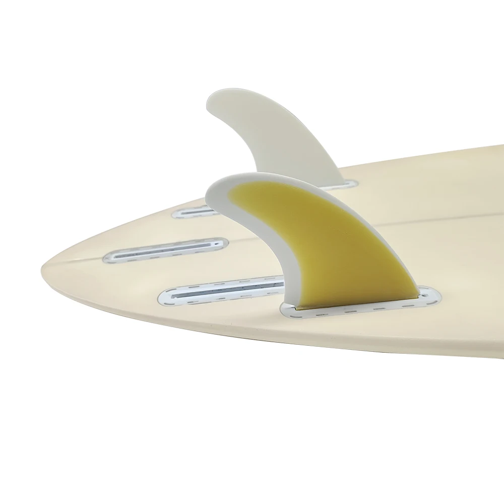 UPSURF FUTURE MR Twin Fins Fiberglass Surfboard Fins Yellow Twin Side Fin For Shortboard Single Tabs Base High Performance 2 Fin