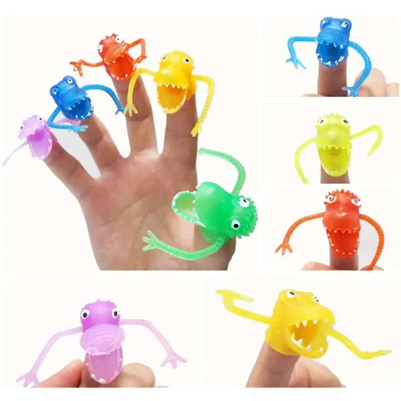 Novelty Plastic Dinosaur Fingering Storytelling Mini Fingertip Toy Can Hold A Small Toy For Boys Monster Finger Cool For Kids