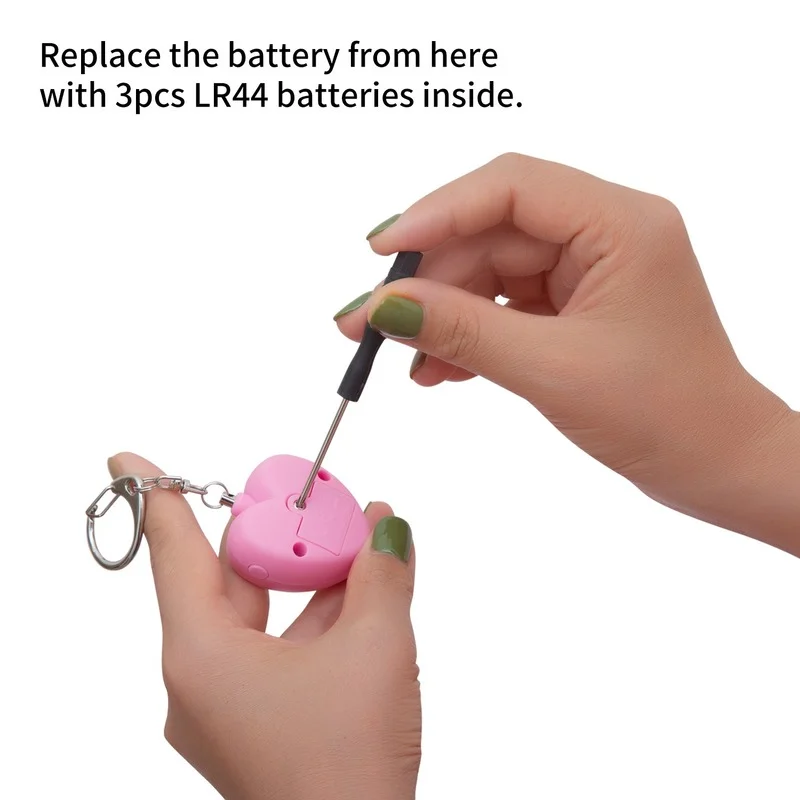Portable Emergency Girl Women Security Alarms Self-Defense125 DB Decibels with LED Light Safety Key Chain Pedant Anti-wolf
