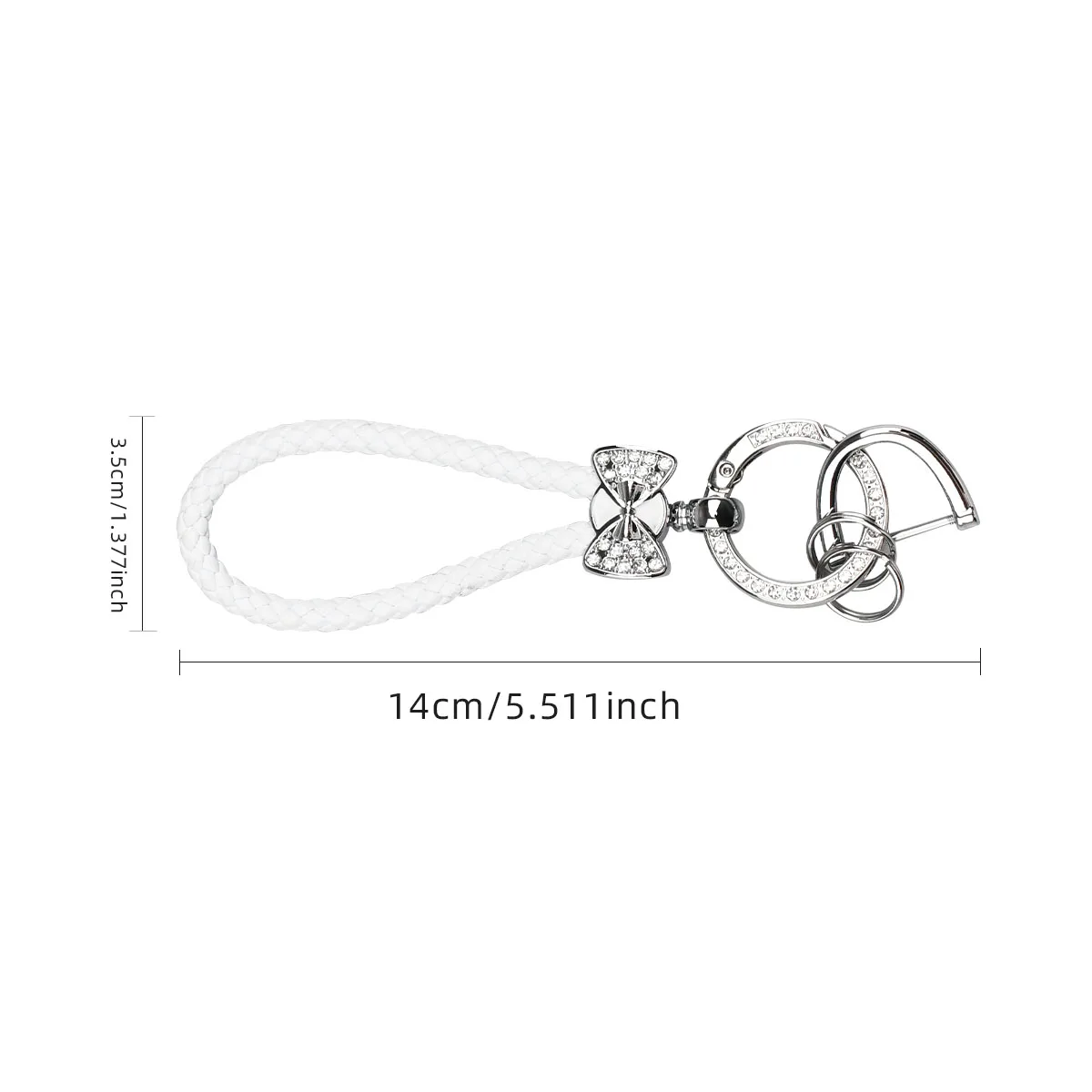 Luxury Car Diamond Keychain Keyring Holder Anti-lost Keychain Car Key Ring Chain Holder Phone Number Tag Keyring Auto Accessorie