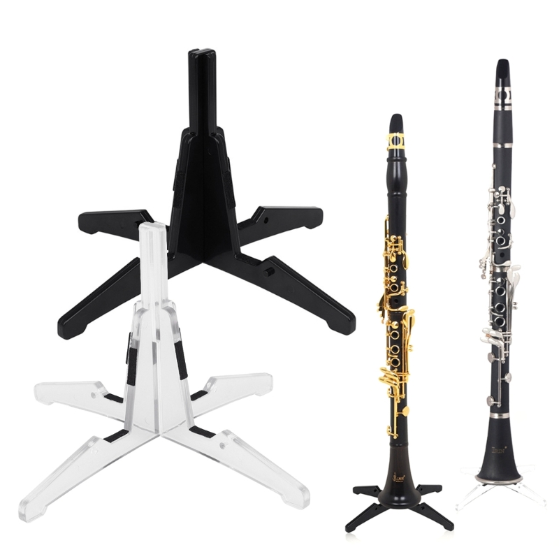Portable Clarinet Stand Holder Detachable Support Stand for Flute Clarinet Oboe Soprano Saxophone Wind Instruments