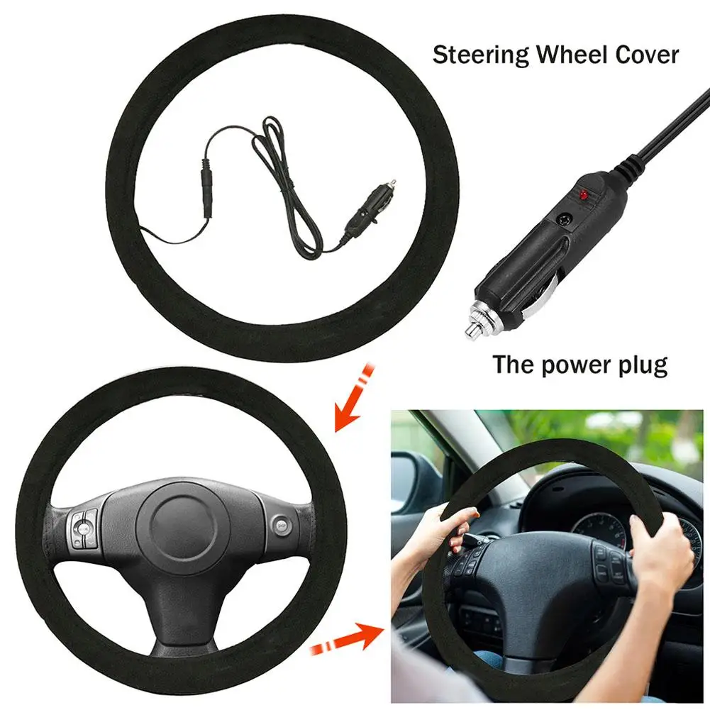 Car Heated Steering Wheel Car 2025 Mounted new Anti Slip Handlebar Cover Winter Universal Quick Heating Car Handlebar Glove Accessories