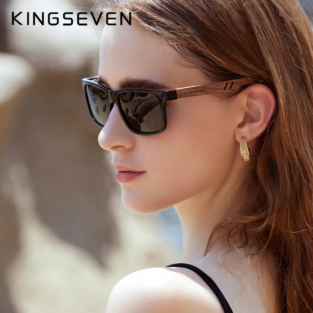 KINGSEVEN n TR90walnut wood handmade sunglasses mens polarized glasses accessories sunglasses reinforced hinges 241031
