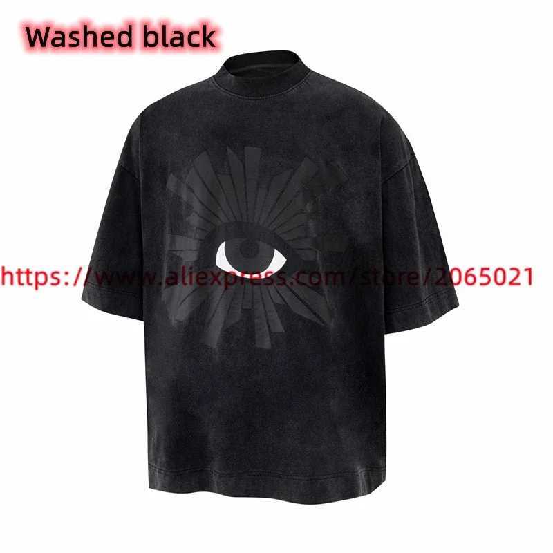 Men's T-Shirts Puff Print House Of Errors T Shirt For Men Women Casual Eye Print Tee T-Shirt J240402