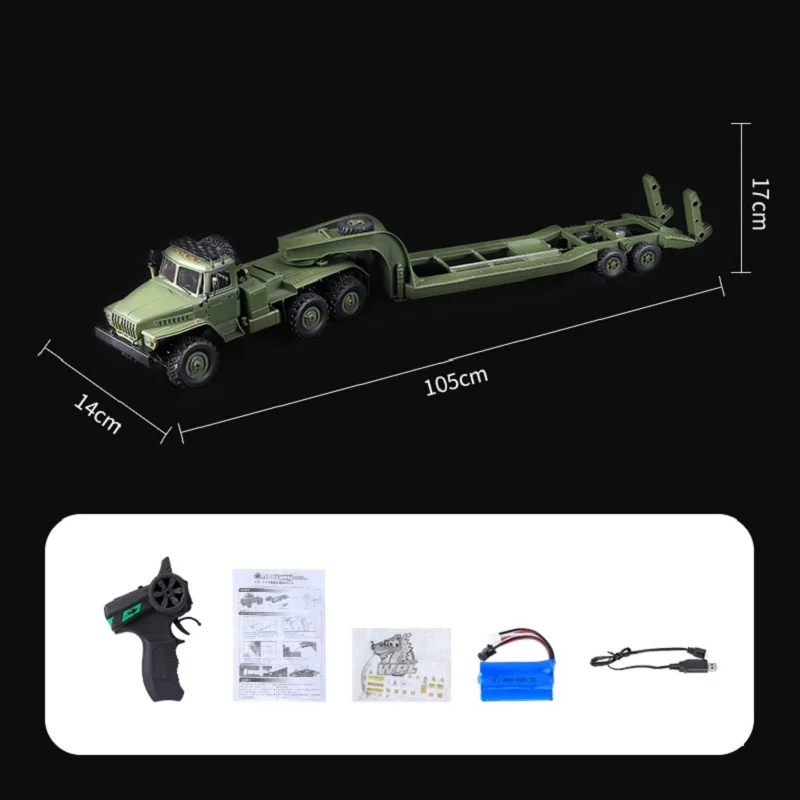 WPL B36-3 Full Scale Military Remote Control Transport Vehicle Model 1/16 RC CAR Super long Crawler Monster CAR Monster Truck